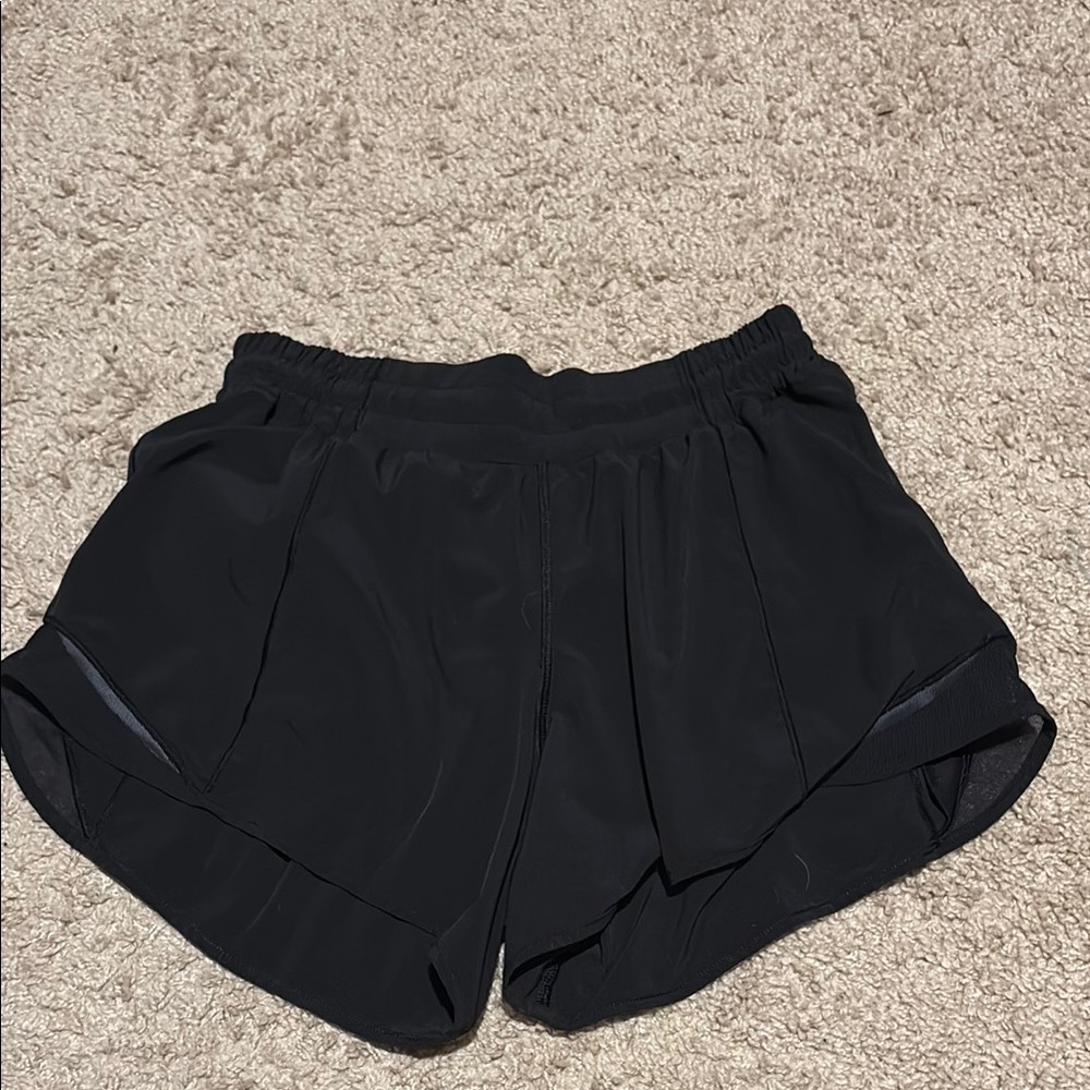 Lululemon Hotty Hot Black Athletic Shorts 2.5” Low Rise